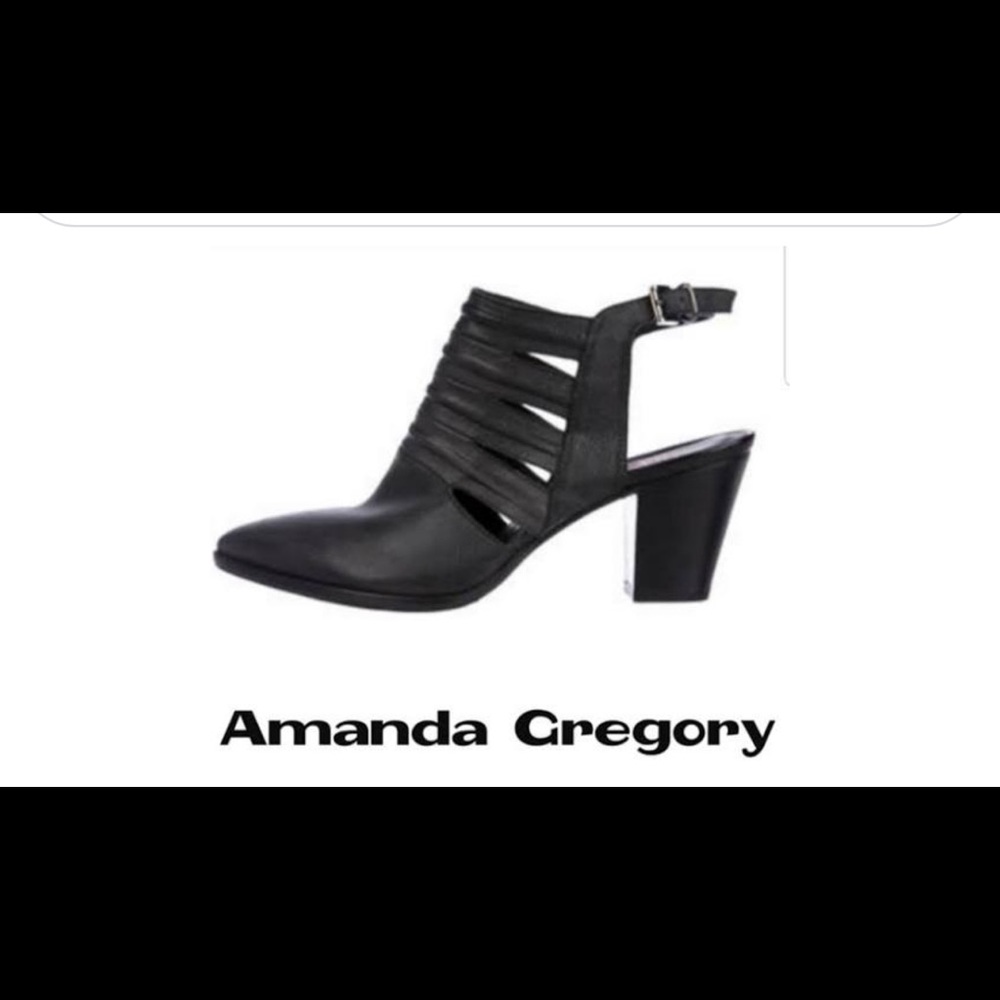Amanda Gregory hand cobbled mules w strap